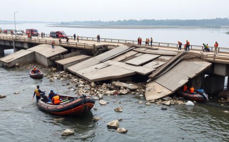 Bridge across Indrayani river collapses near Pune, 10–15 feared trapped; rescue operation under way
