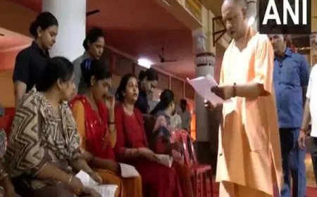 Uttar Pradesh: CM Yogi Adityanath holds 'Janta Darshan' at Gorakhnath temple