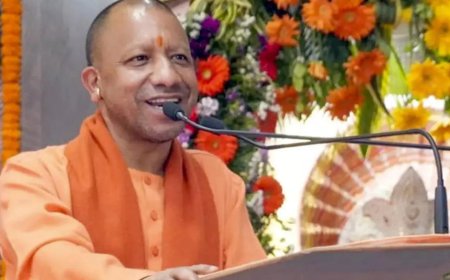 CM Yogi Adityanath inspects the under-construction hostel in Ghazipur