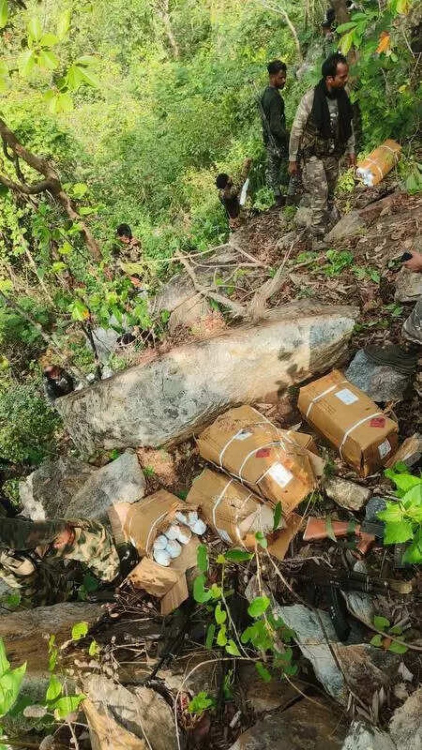 Security forces recover 2.5 tonnes more of explosives looted by Maoists