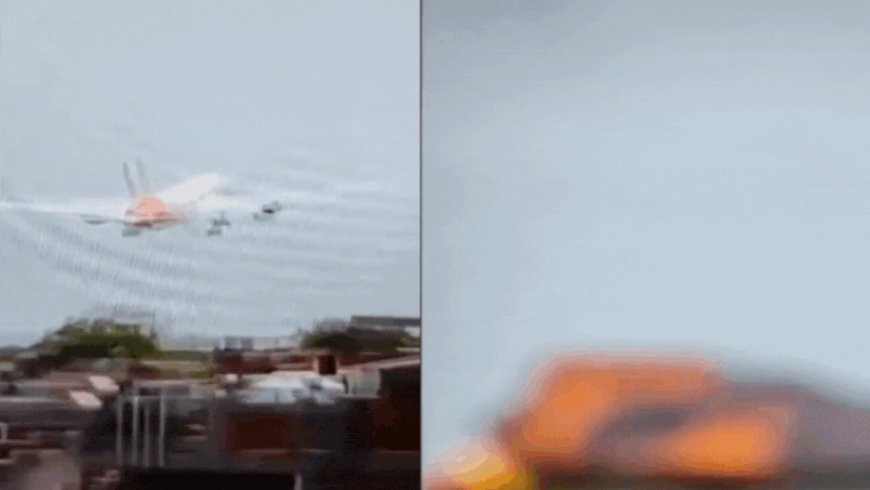 Watch: Moment Air India plane crashed near Ahmedabad airport; smoke billows from site