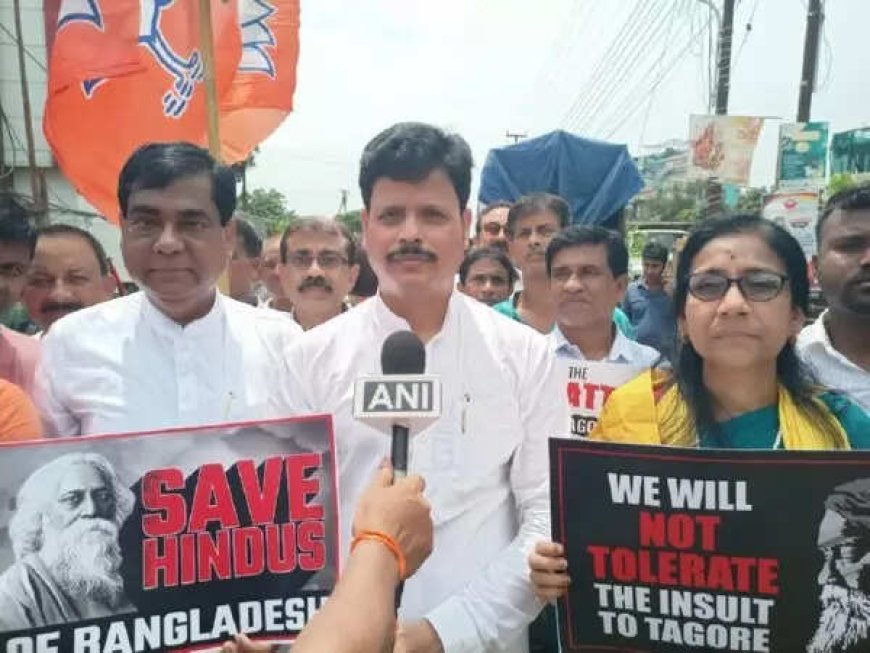 'Not just a building': BJP in Agartala protests attacks on Tagore's ancestral home, minorities in Bangladesh; Centre urged to take note