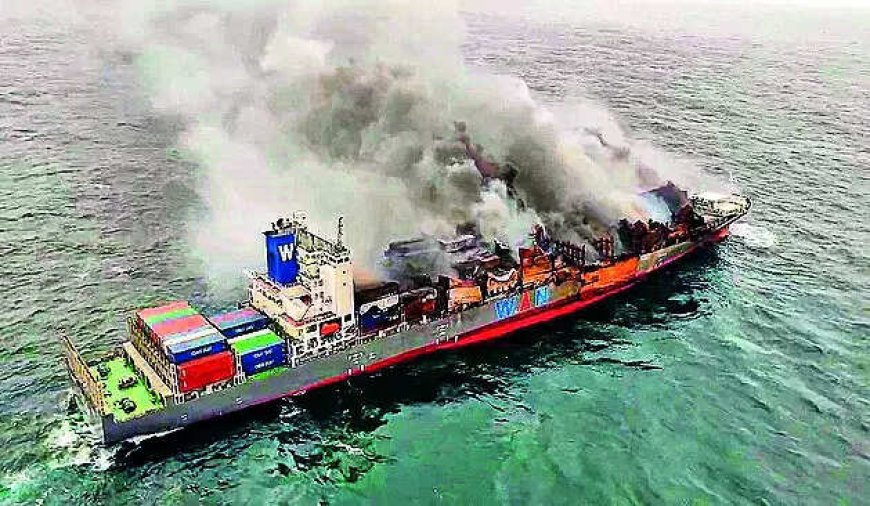 Ship fire: ICG, Navy and IAF execute high-risk operation; tow burning Singaporean ship away from coast