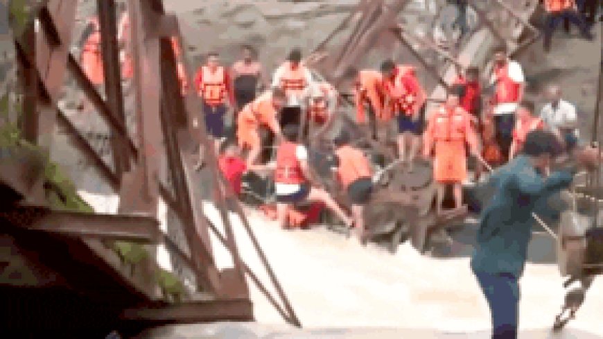 Pune bridge collapse: Dramatic video shows crumbled structure as river rages below; search and rescue under way
