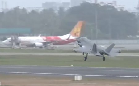 British F-35B stuck in Thiruvananthapuram: Stranded UK fighter jet finally departs Kerala after month-long stay - watch