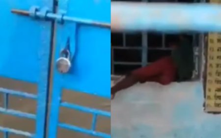 Watch: 7-year-old boy left behind in UP school, trapped with neck stuck in window; rescued after an hour