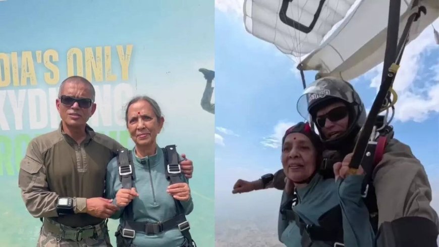 Flying high at 80: India's oldest woman skydives on birthday; says 'fulfilled her childhood wish'