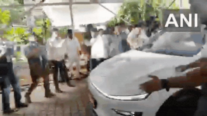Watch: Maharashtra deputy CM Eknath Shinde rides Tesla outside Vidhan Sabha; calls it big deal for state