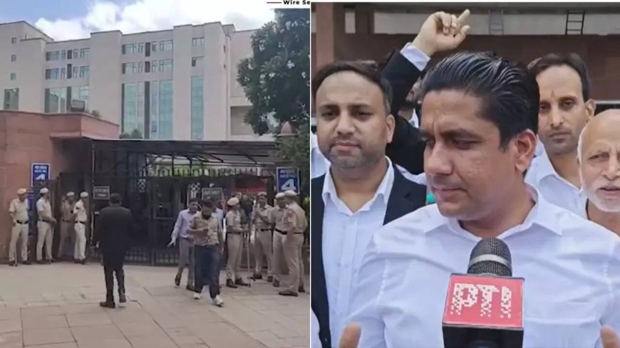 FIR against advocates: Lawyers protest outside Saket Court with heavy police deployment; bar threatens continued strike