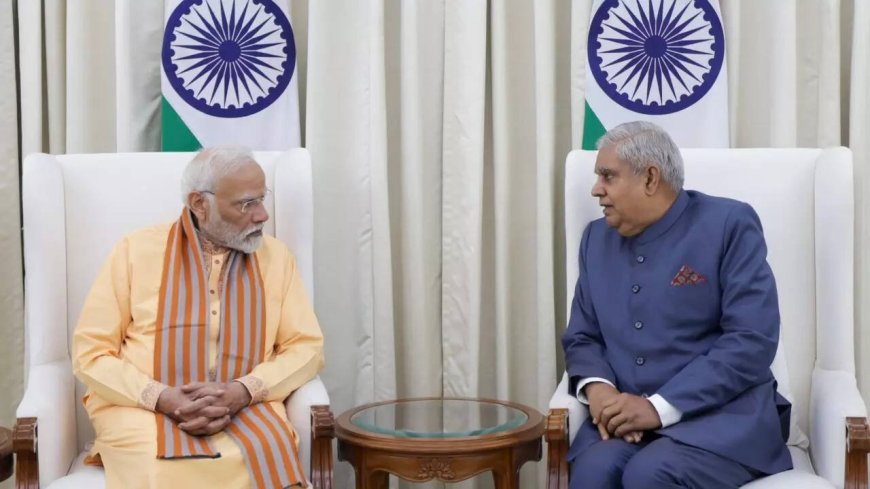 Dhankhar's sudden exit: PM Modi wishes him good health; President accepts resignation