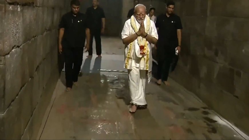 2-day TN visit: PM Modi offers prayers at Chola temple; holds roadshow in Gangaikonda Cholapuram
