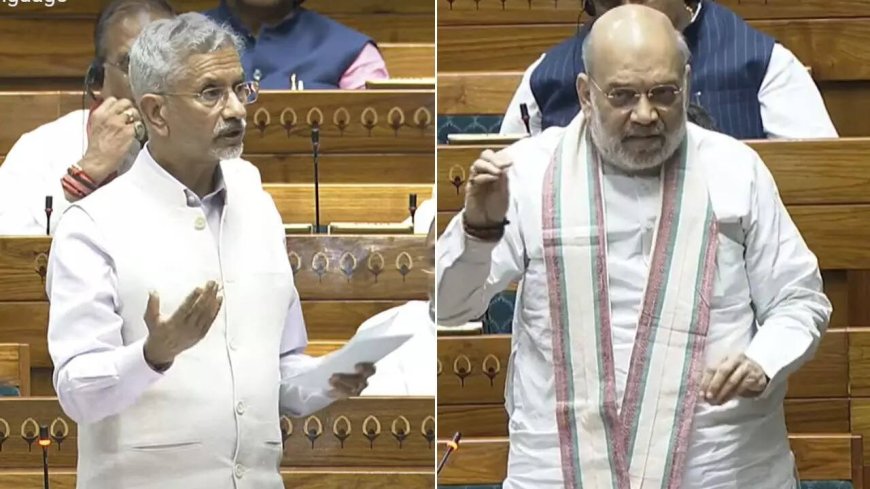 'They trust others more than India’s own ministers': Amit Shah gets up twice during Jaishankar's speech; slams opposition for disruption in Lok Sabha