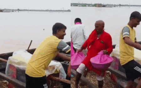 No horses, no band: Groom sets out on boat to bride's village in flood-hit Ballia - Watch video