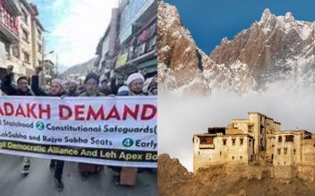 Protest in Kargil for Ladakh statehood, inclusion in 6th Schedule