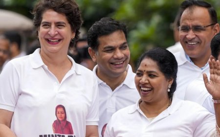 Vote 'chori' row: Oppn holds protest against SIR; MPs wear '124-year-old Minta Devi' T-shirts