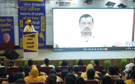 Women's leadership training: Kejriwal, Mann urge Punjab women to join politics; highlight AAP's welfare initiatives