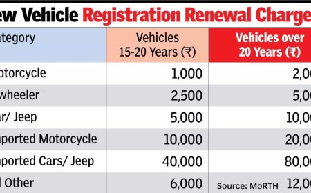 Registration renewal fee for vehicles over 20 years old doubled, no change for those in 15-20-years bracket