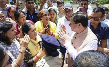 Uttarakhand CM Dhami stops his convoy to listen to problems of Tharali disaster-affected people