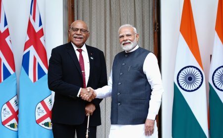 PM Modi meets Fijian PM Sitiveni Rabuka in Delhi: Leaders hold delegation-level talks; cooperation announced in health, defence and climate
