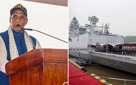 'Built a floating F-35:' Rajnath Singh's shoutout to navy's new stealth frigates - and a US mention