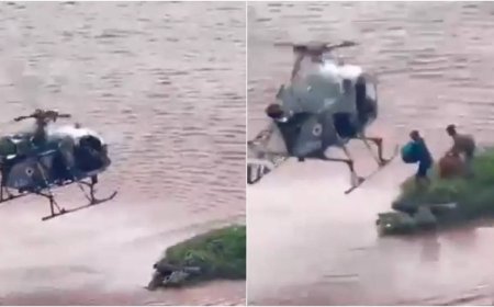 Punjab floods: Indian Army's daredevil rescue mission with Cheetah helicopters - Watch