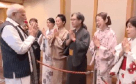 Folk songs, Gayatri Mantra & more: PM Modi accorded grand welcome in Japan — Watch