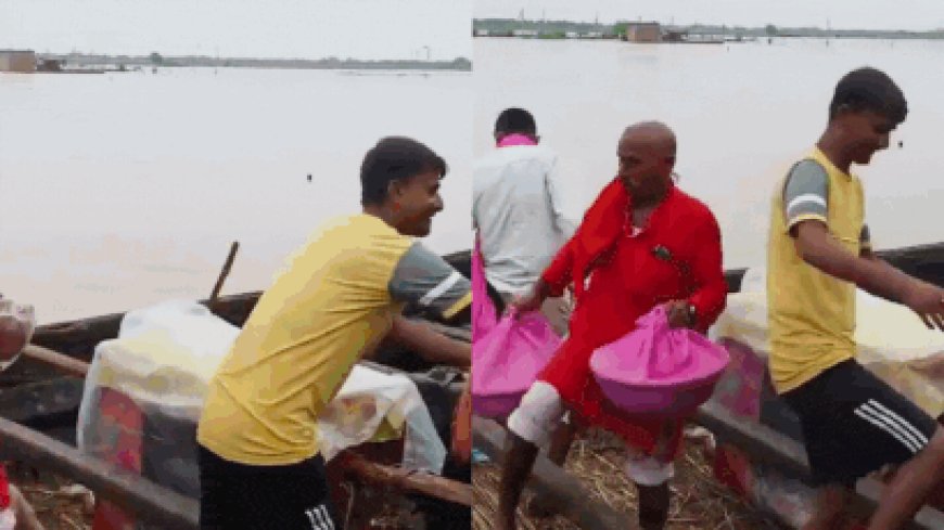 No horses, no band: Groom sets out on boat to bride's village in flood-hit Ballia - Watch video