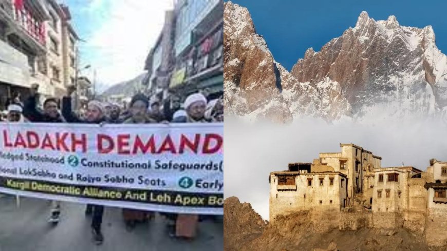 Protest in Kargil for Ladakh statehood, inclusion in 6th Schedule