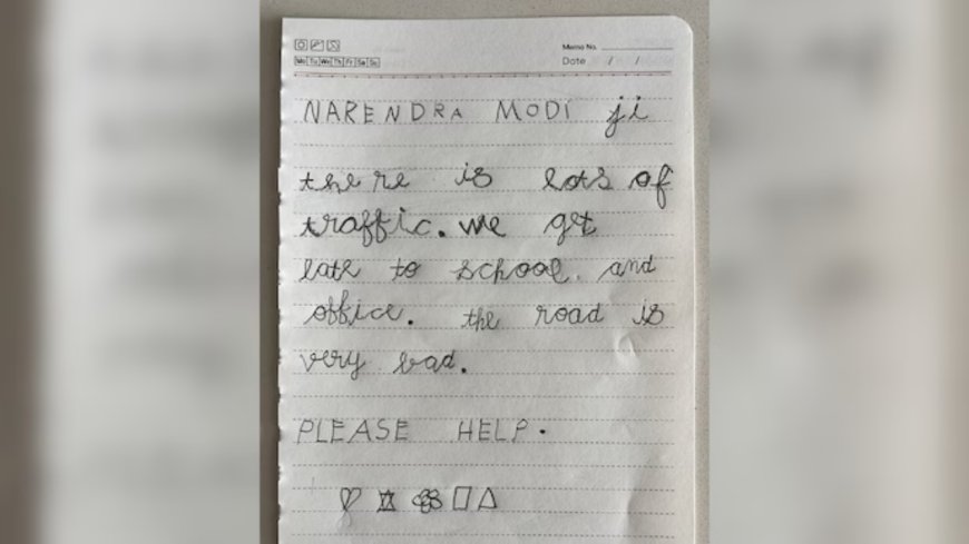 'Please help': 5-year-old girl appeals to PM Modi on 'very bad' Bengaluru road; heartfelt letter goes viral