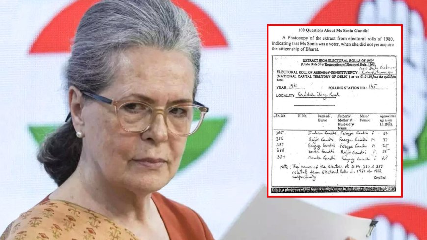 ‘Vote chori’ row: BJP digs up 1980 poll roll with Sonia Gandhi's name; claims she became Indian in 1983