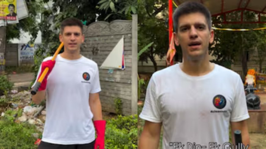 ‘One Day One Street’: Serbian man takes up challenge ahead of Independence day; sweeps Gurugram roads