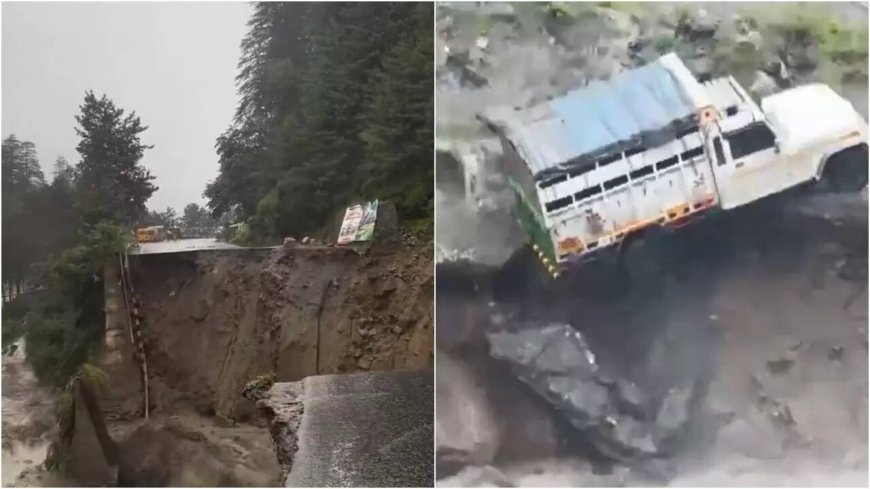 Himachal Pradesh flash floods: Raging Beas waters wash away portion of Manali-Leh highway- videos