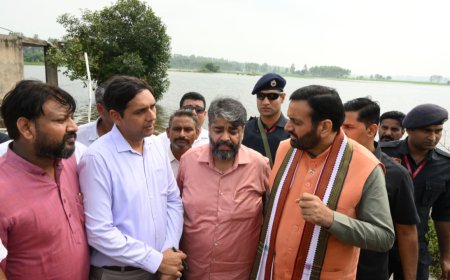 CM Nayab Singh Saini reviews waterlogging situation in Ambala’s Naggal region, assures relief to farmers