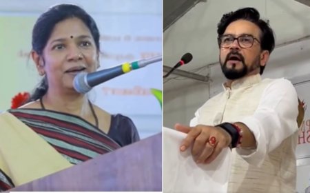 'Some northern leaders ... ': DMK MP Kanimozhi's big attack on BJP MP Anurag Thakur's 'Hanuman' remark - watch