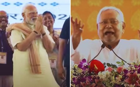 ‘Khada ho!’: Nitish Kumar turns crowd conductor as he orders standing ovation in Bihar rally; watch PM Modi's reaction