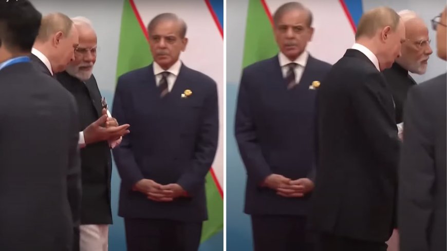 Watch: PM Modi, Putin walk past Pakistan PM at SCO Summit; Shehbaz Sharif left looking on
