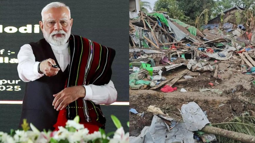 Evening news wrap: PM Modi visits Manipur, meets violence victims; 19 students killed in Myanmar airstrike & more