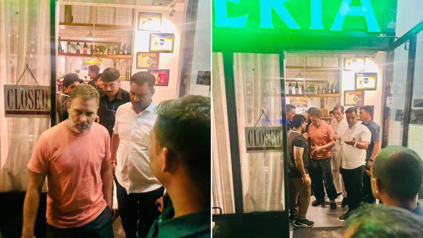 Watch: Rahul Gandhi makes surprise visit to pizza place in Gurugram