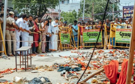 Karur stampede: TVK functionaries Madhiyazhagan, Pownraj granted bail; among 3 named as prime suspects