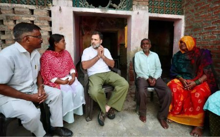 UP lynching case: Rahul Gandhi meets Dalit victim's family; claims govt 'threatening' them