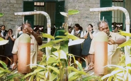 Watch: Peon rings school bell for last time after 38 years of service; students give special farewell