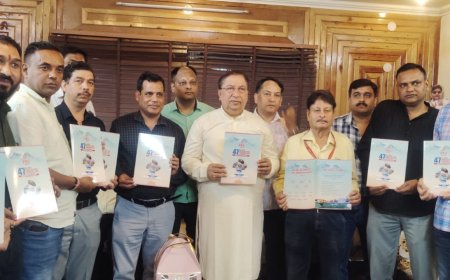 Rajya Sabha MP Naresh Bansal unveils brochure for 47th All India PR Conference in Dehradun