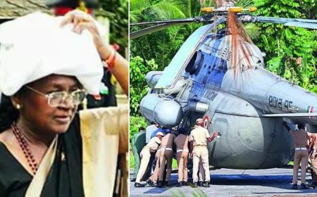 President Murmu lands in Kerala, her chopper gets stuck on helipad