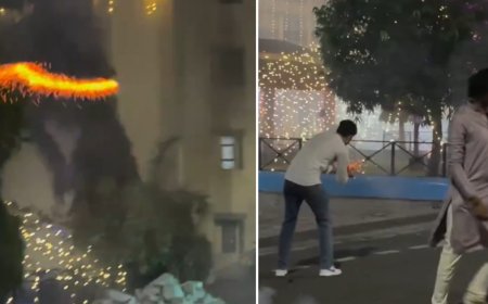 Physics in action? Police steps in as IIT Guwahati students engage in firecrackers-war on Diwali; watch viral video