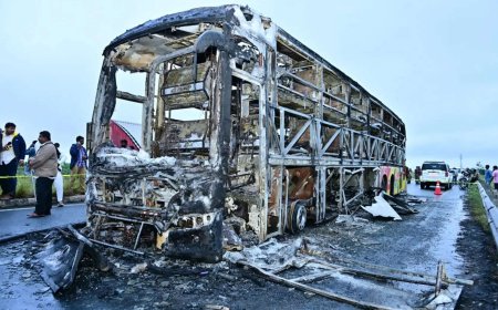 'Bike dragged under bus': How Andhra fire mishap unfolded; motorcyclist, 19 passengers dead