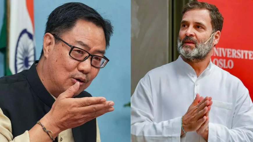 'Doesn't befit him': Kiren Rijiju on Rahul Gandhi's 'call' to Gen Z; says youth support PM Modi