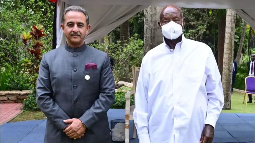 MoS MEA Kirti Vardhan Singh meets Uganda President Museveni, conveys PM Modi's greetings