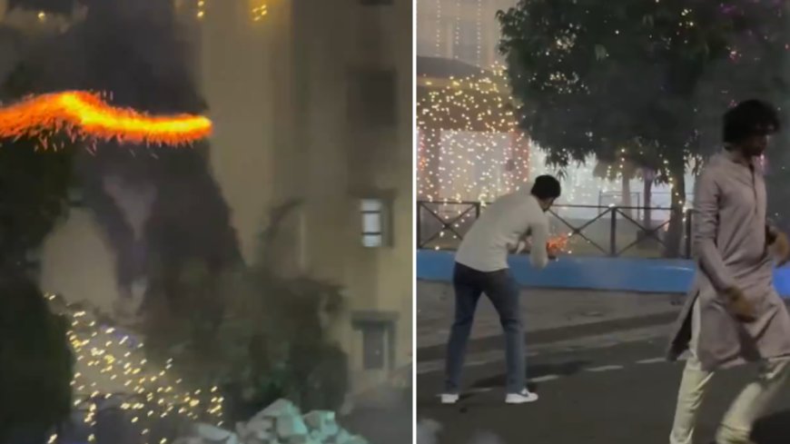 Physics in action? Police steps in as IIT Guwahati students engage in firecrackers-war on Diwali; watch viral video
