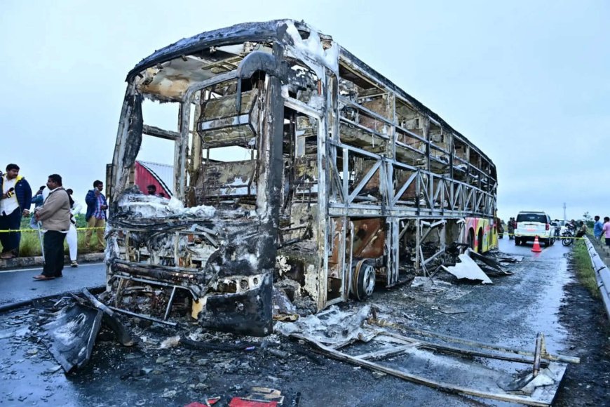 'Bike came under bus, dragged by it': How Andhra fire mishap unfolded; 20 dead