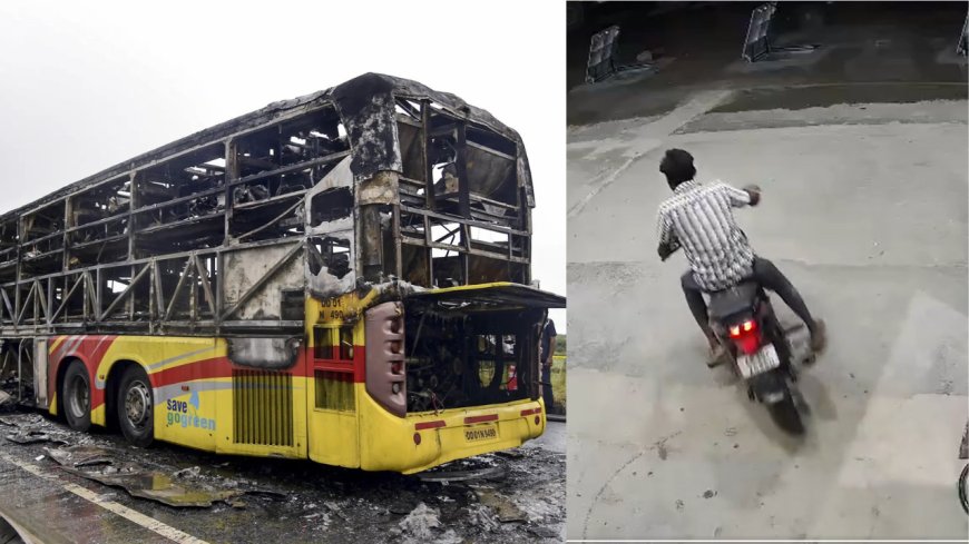 Kurnool bus tragedy: Viral video shows biker riding recklessly moments before deadly crash - watch